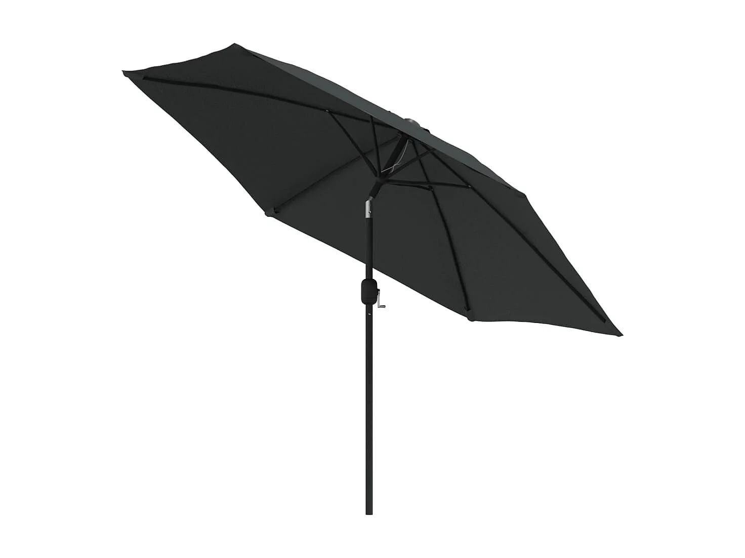Parasol d'extérieur avec poteau en métal 300 cm Anthracite