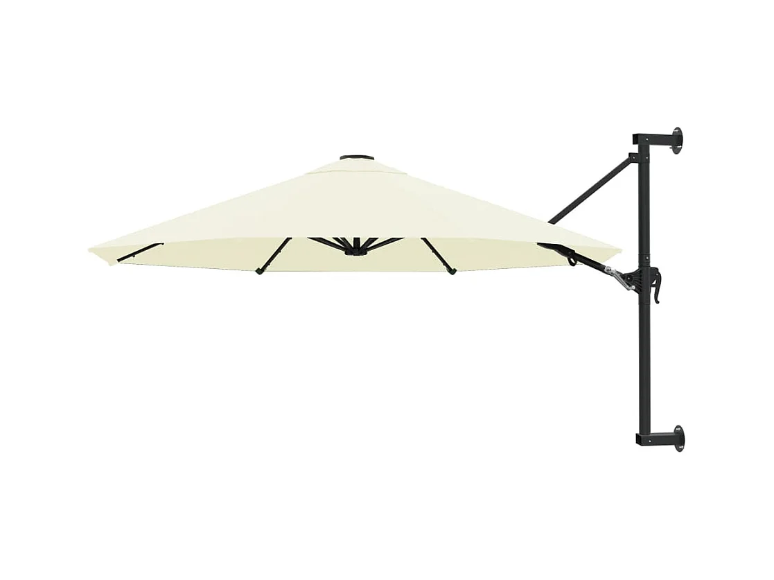 Wandparasol met metalen paal 300 cm Zand
