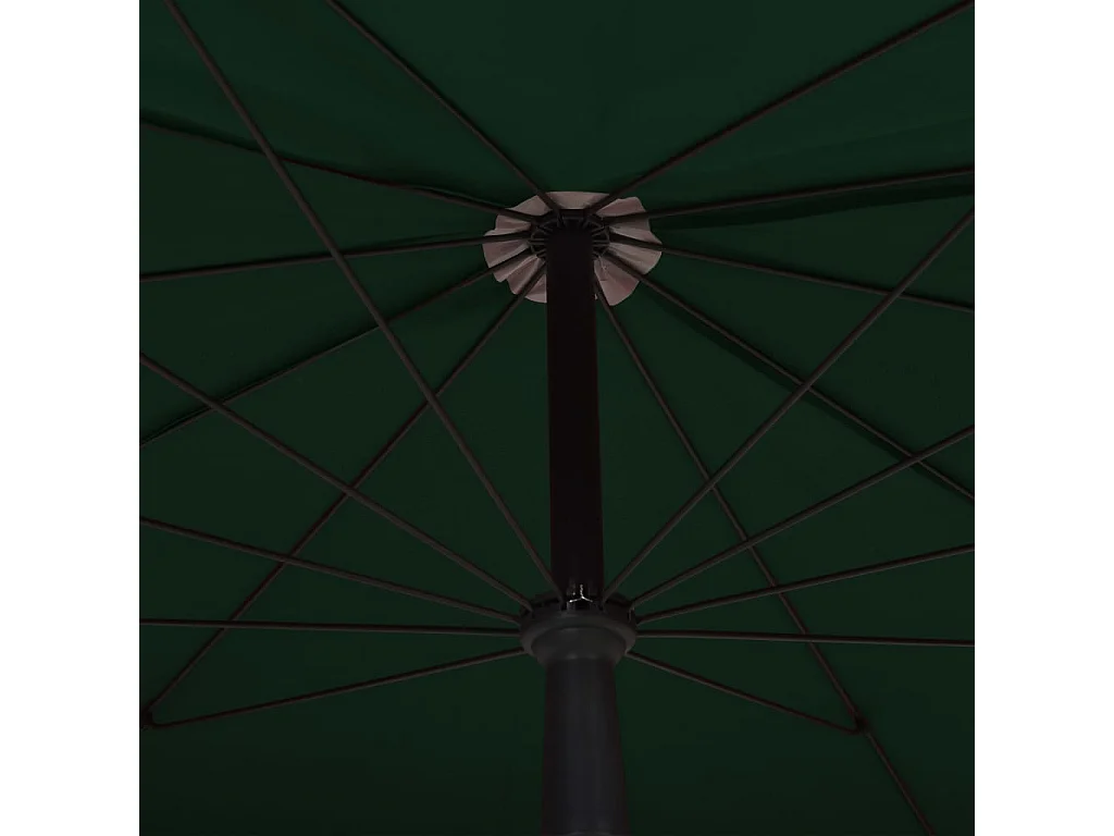 Parasol de jardin avec mât 200x130 cm Vert