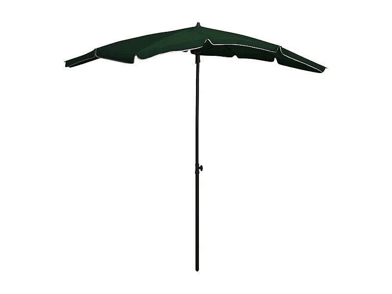 Parasol de jardin avec mât 200x130 cm Vert