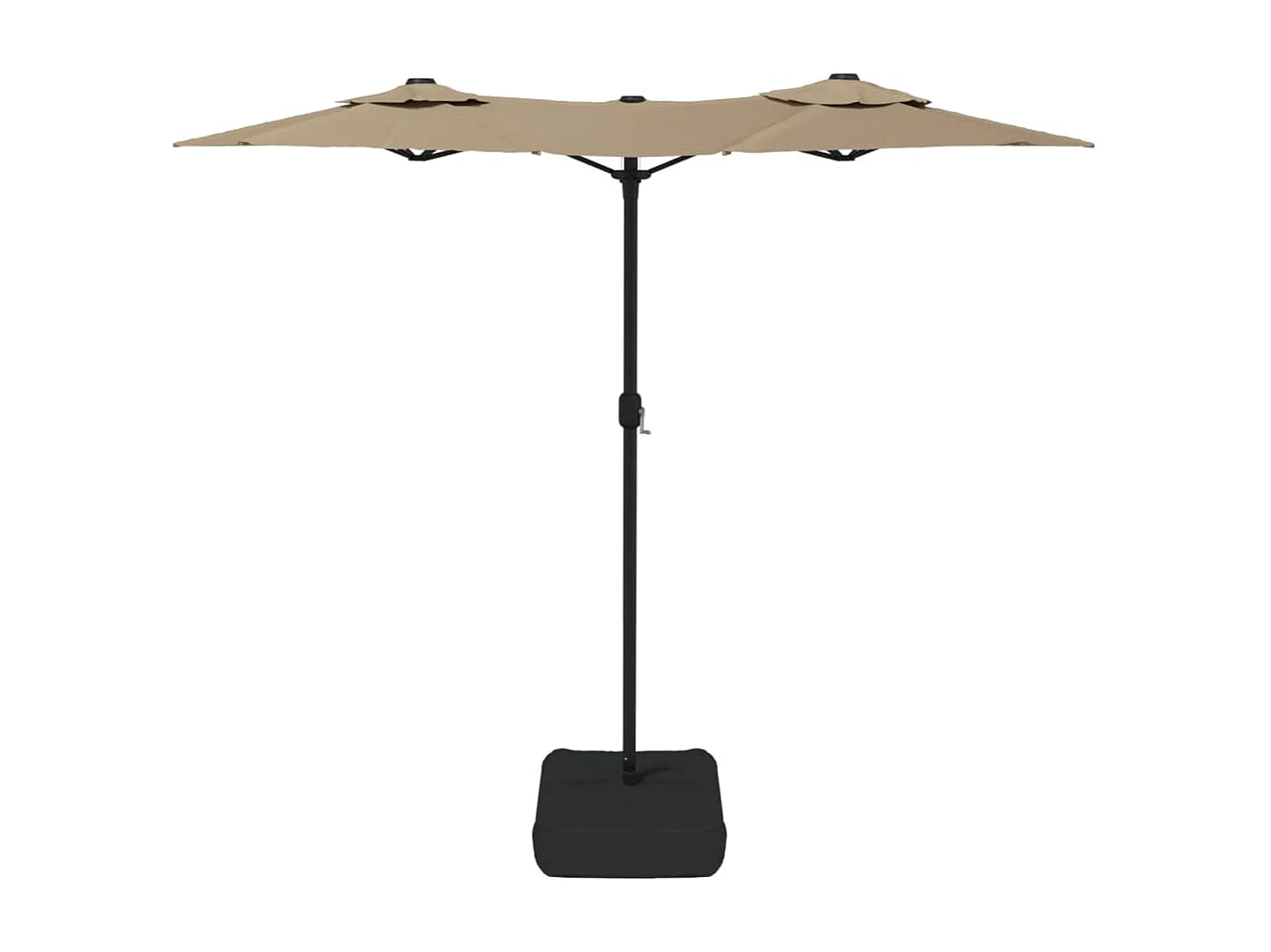 Parasol à double tête taupe 316x240 cm