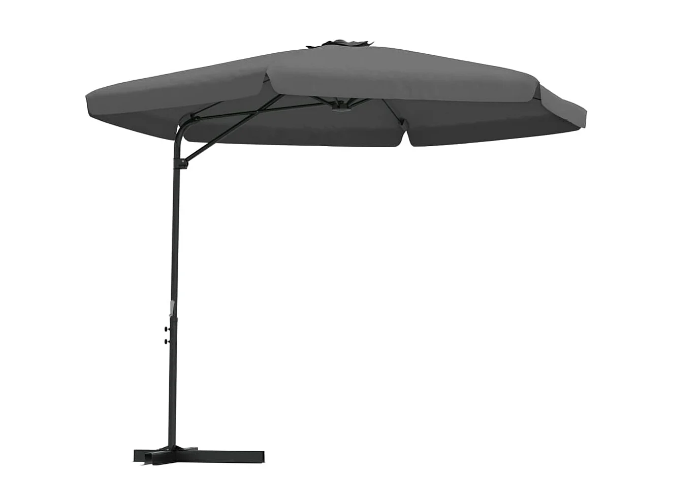 Buitenparasol met stalen paal 300x250 cm Antraciet