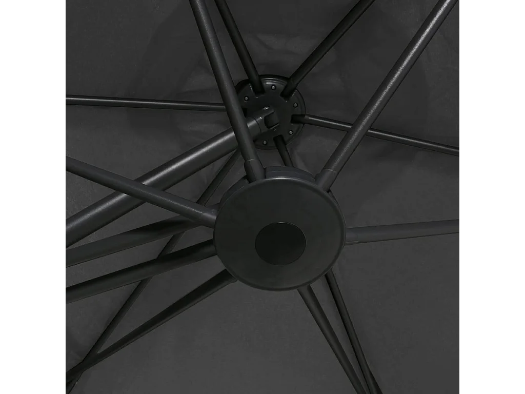 Buitenparasol met stalen paal 300x250 cm Antraciet