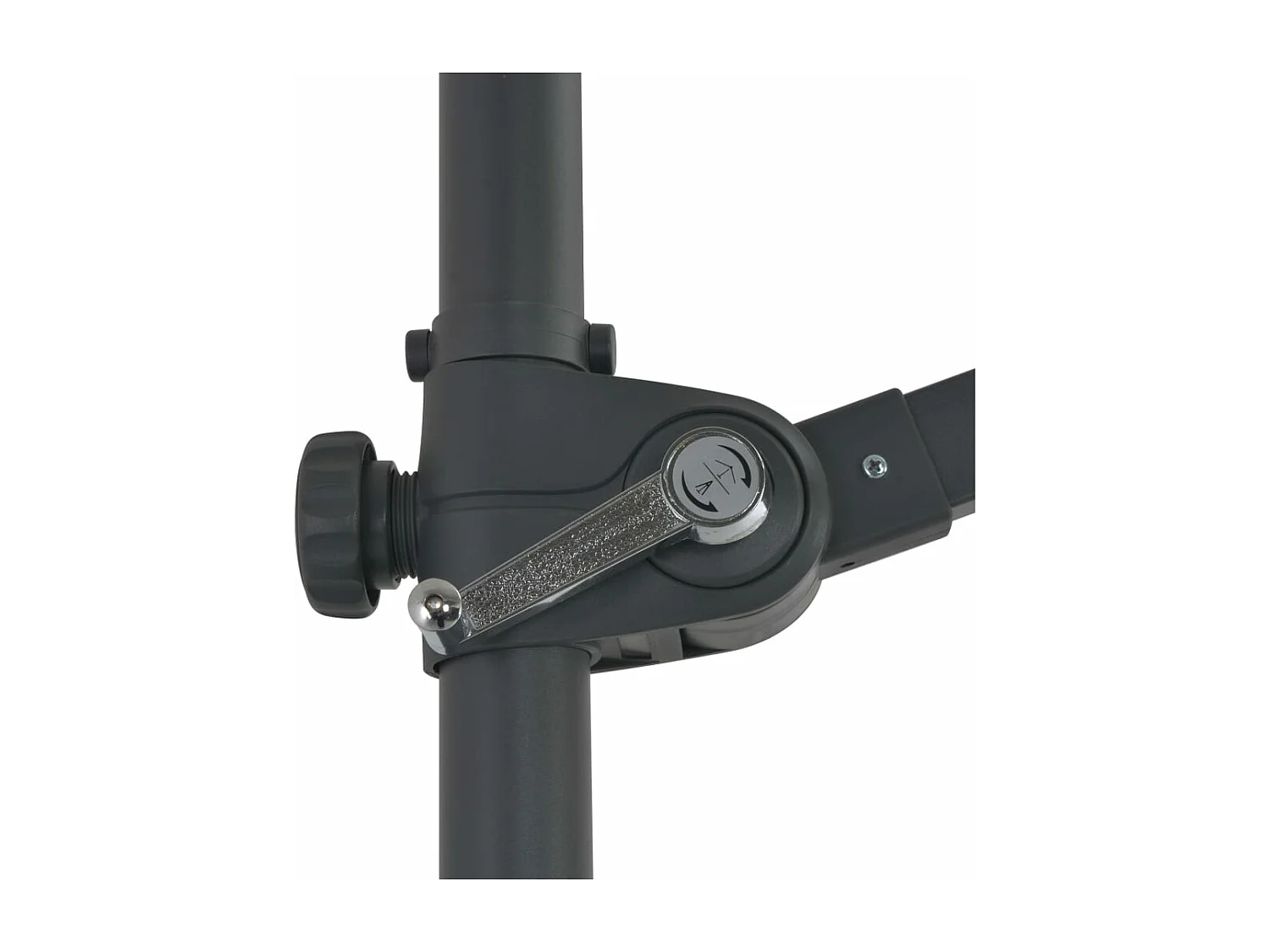 Parasol déporté avec mât en acier Rouge bordeaux 300 cm