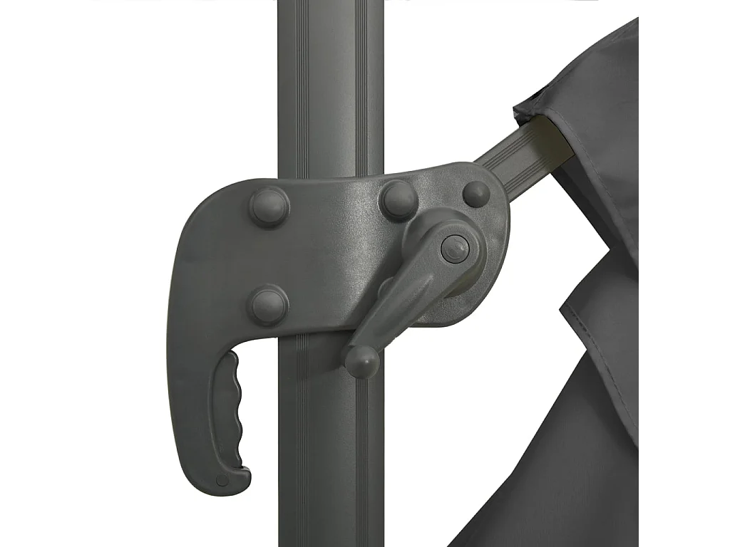 LED zweefparasol Antraciet 400x300 cm