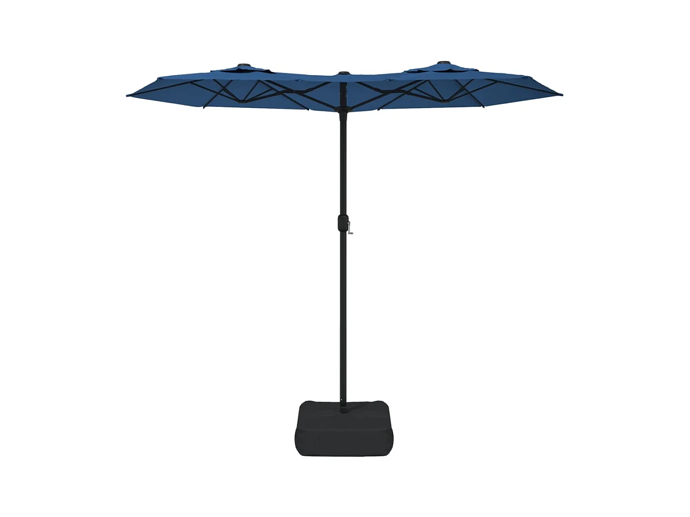Parasol à double tête bleu azuré 316x240 cm