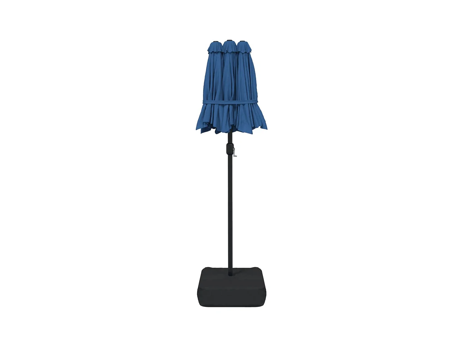 Parasol à double tête bleu azuré 316x240 cm