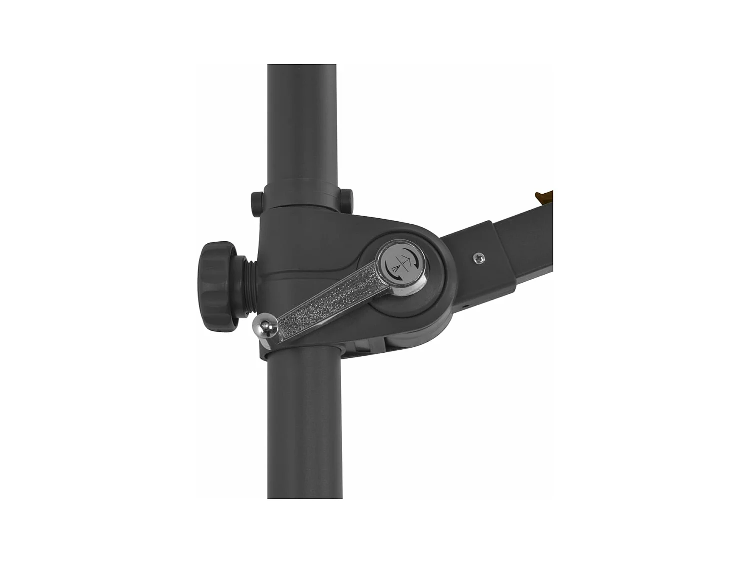 Guarda-sol cantilever com poste de aço Taupe 300 cm