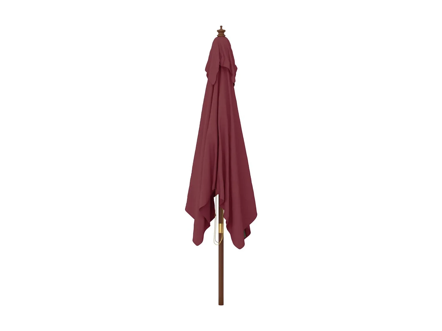 Ombrellone da giardino con palo in legno rosso bordeaux 300x300x273cm