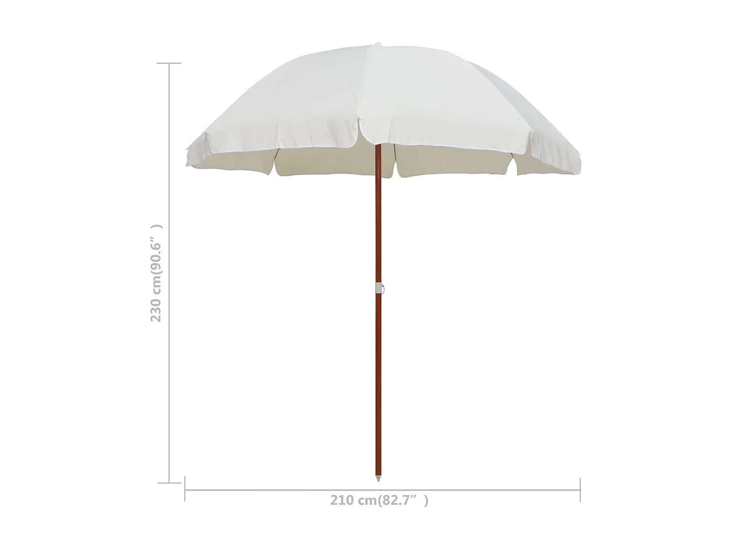 Sonnenschirm mit Stahlmast 240 cm Sand