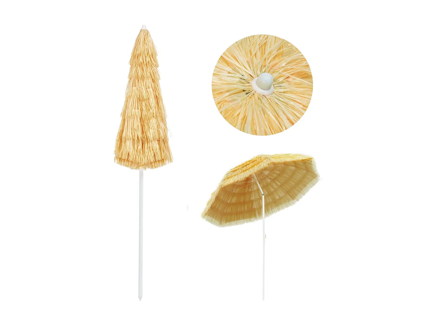 Ombrellone da mare Natural 240 cm stile hawaiano
