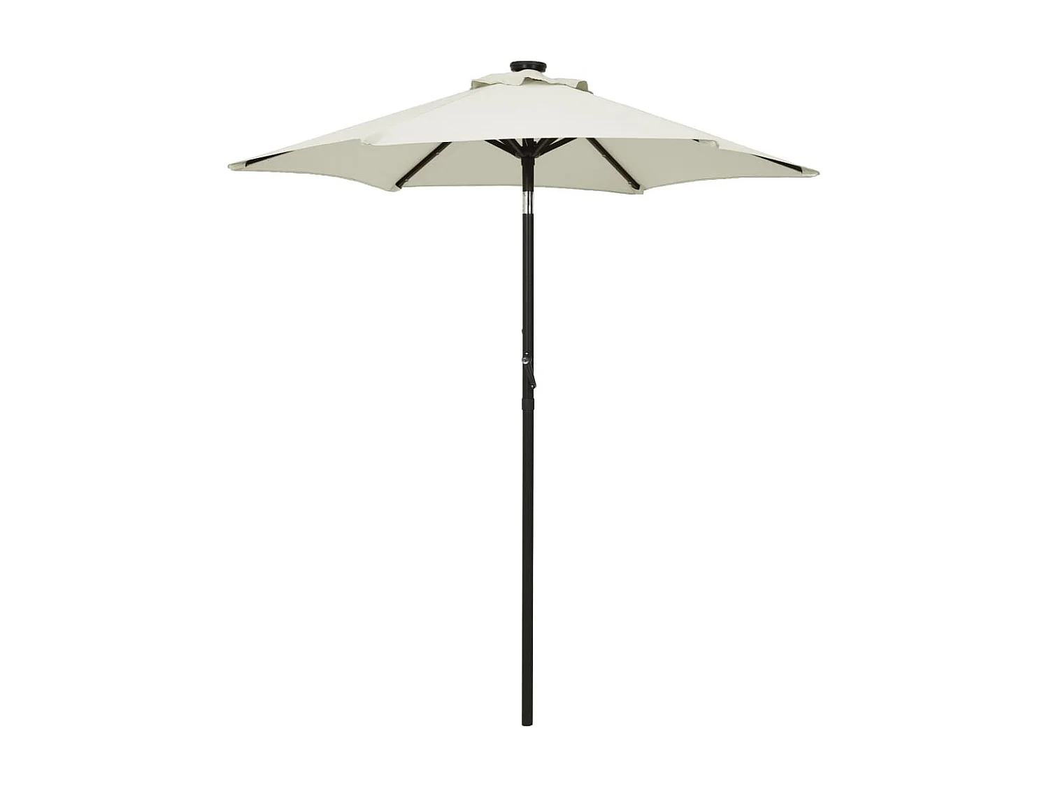 Parasol met LED-verlichting Zand 200x211 cm Aluminium