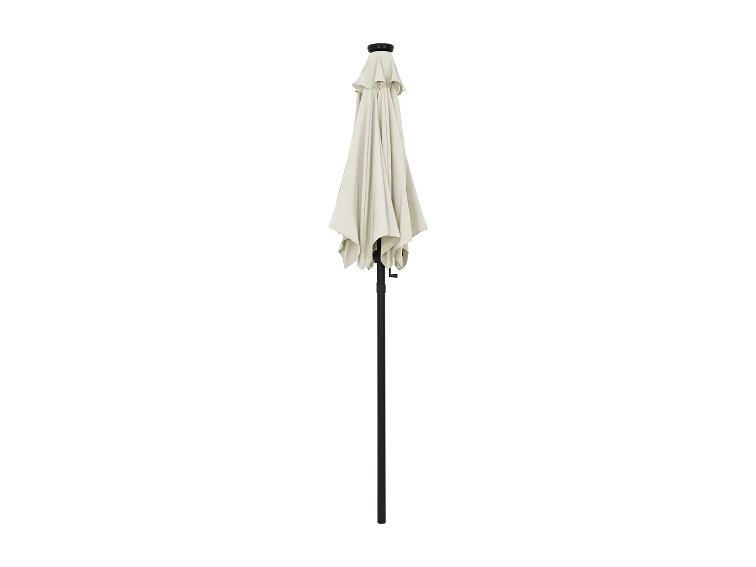 Parasol avec lumières LED Sable 200x211 cm Aluminium