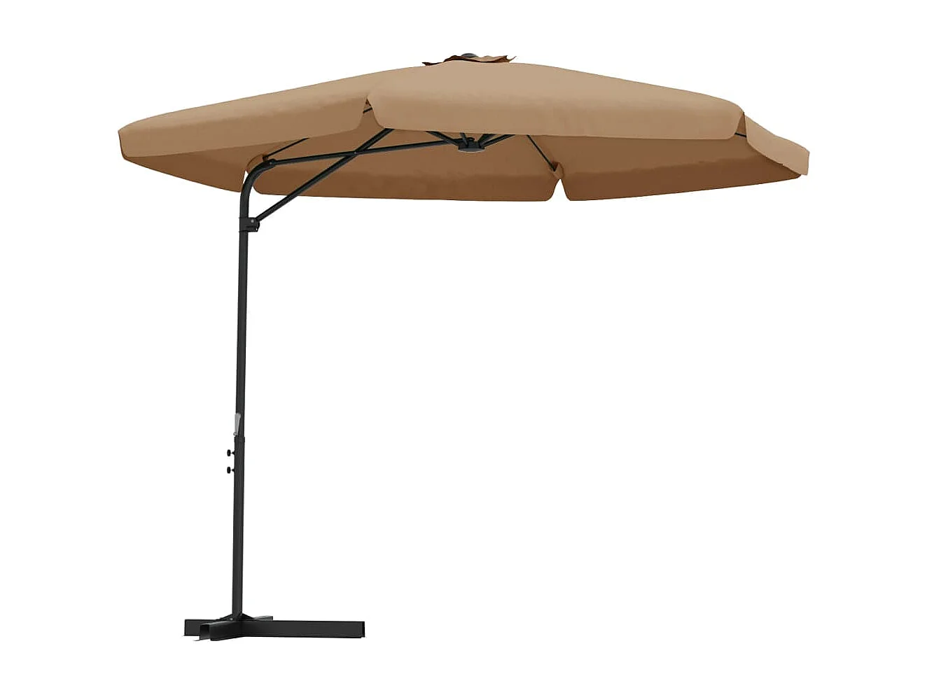 Buitenparasol met stalen paal 300 cm Taupe