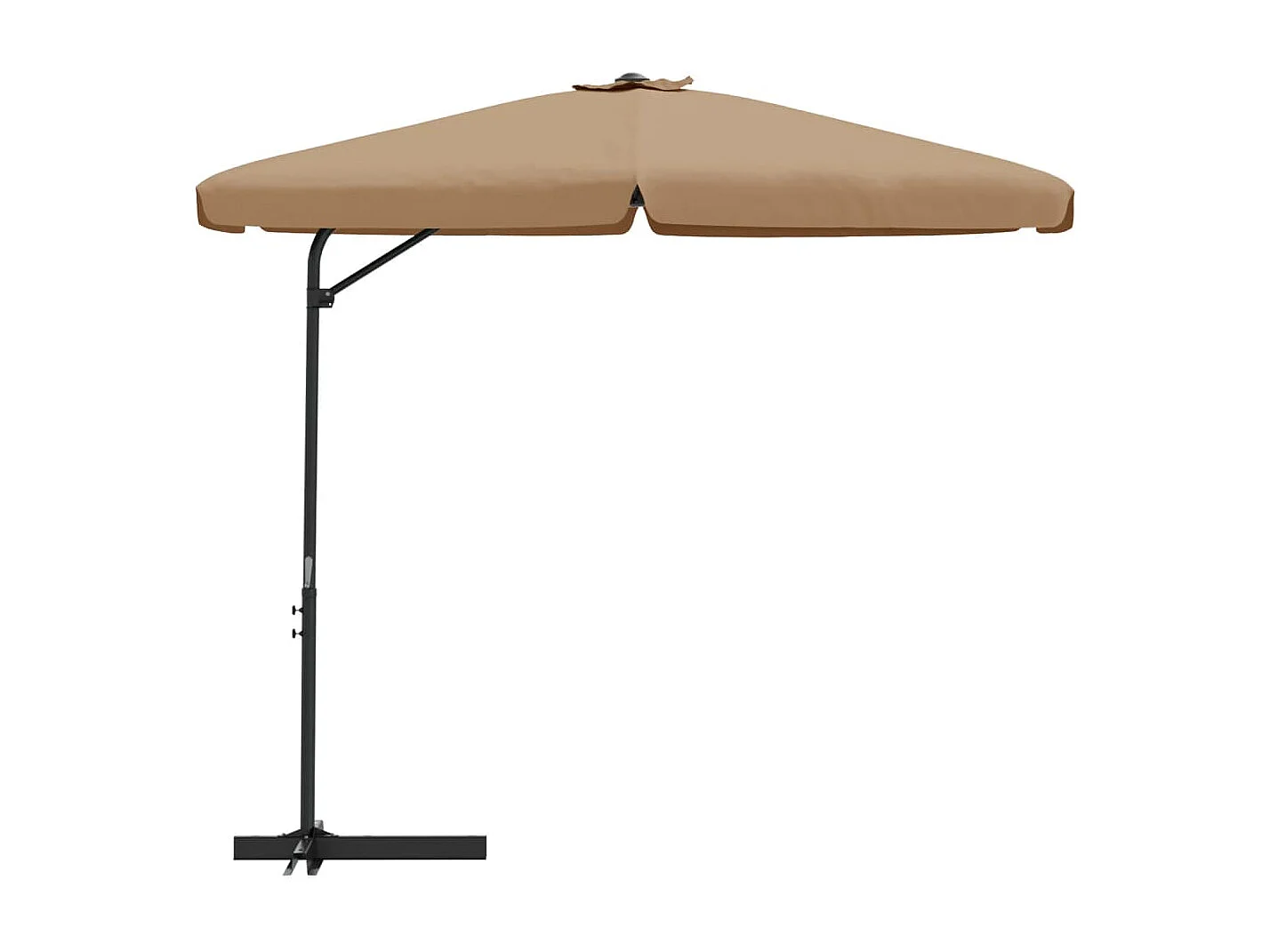 Buitenparasol met stalen paal 300 cm Taupe