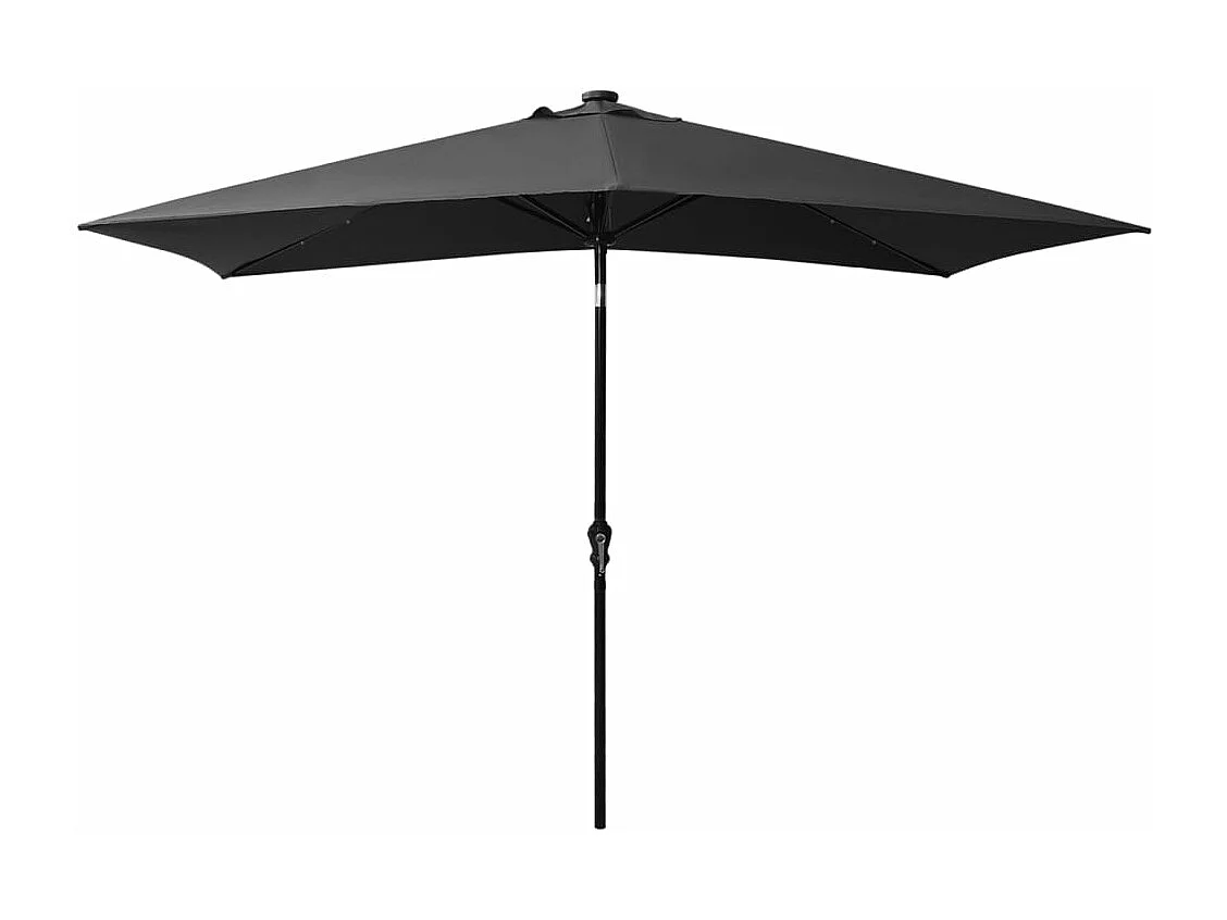 Parasol met LED en antraciet stalen paal 2x3m