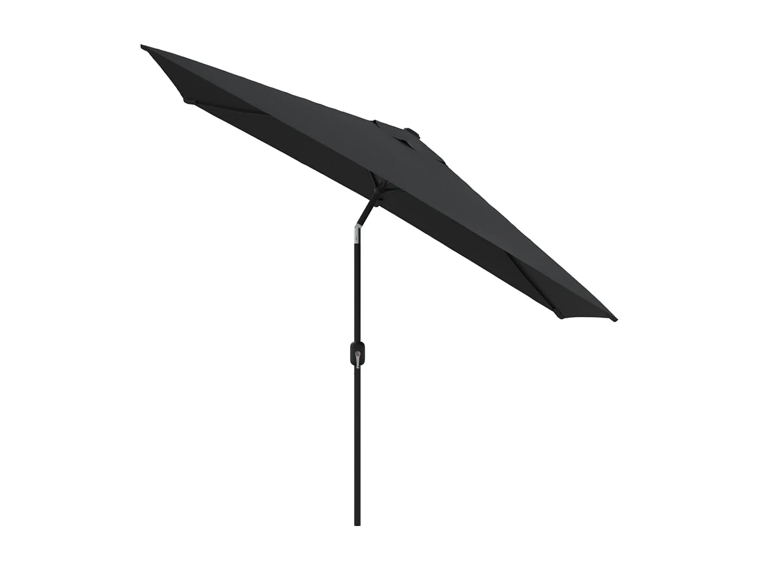 Sombrilla con poste de metal 300 x 200 cm Negro