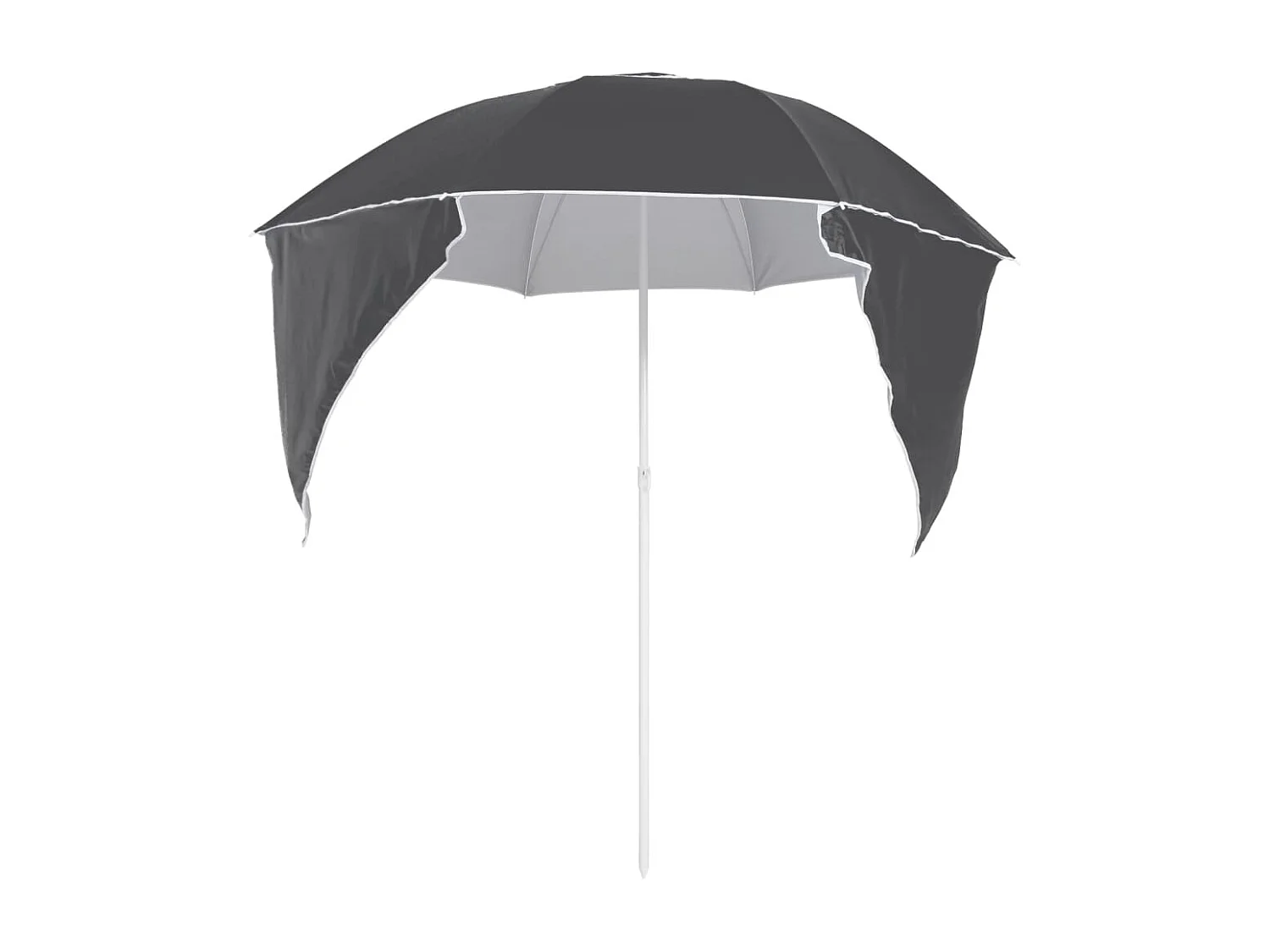 Parasol de plage avec parois latérales Anthracite 215 cm