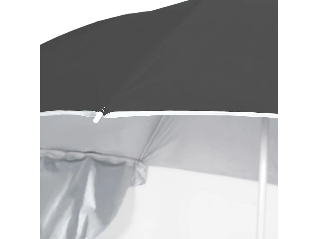 Parasol de plage avec parois latérales Anthracite 215 cm