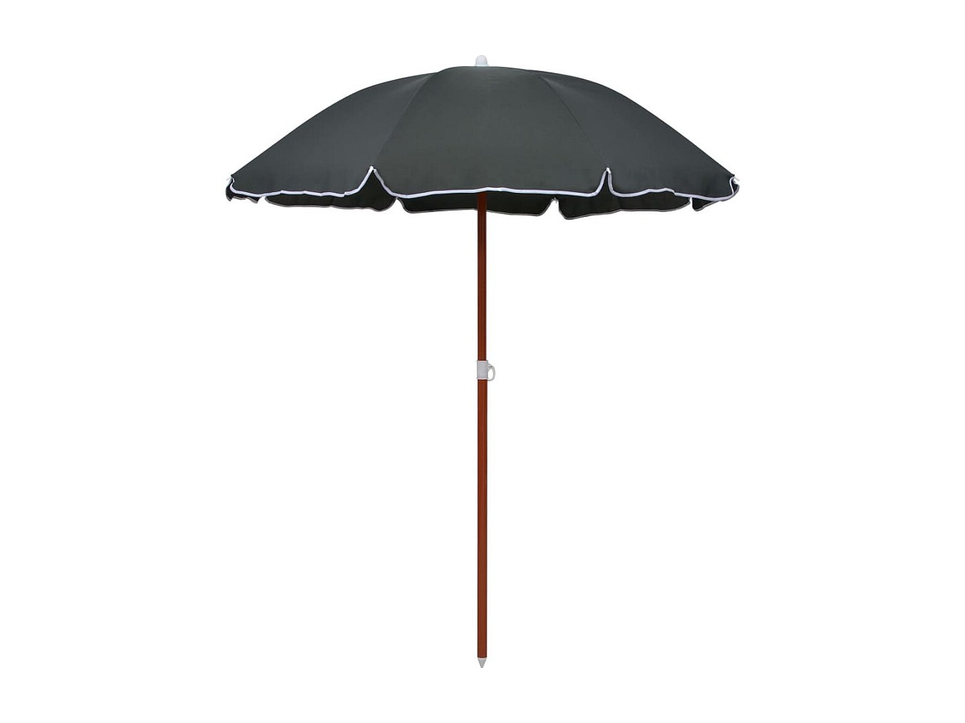 Ombrellone Da Giardino VidaXL Con Palo In Acciaio, Diametro 180 Cm, Colore Grigio Talpa, Protezione UV