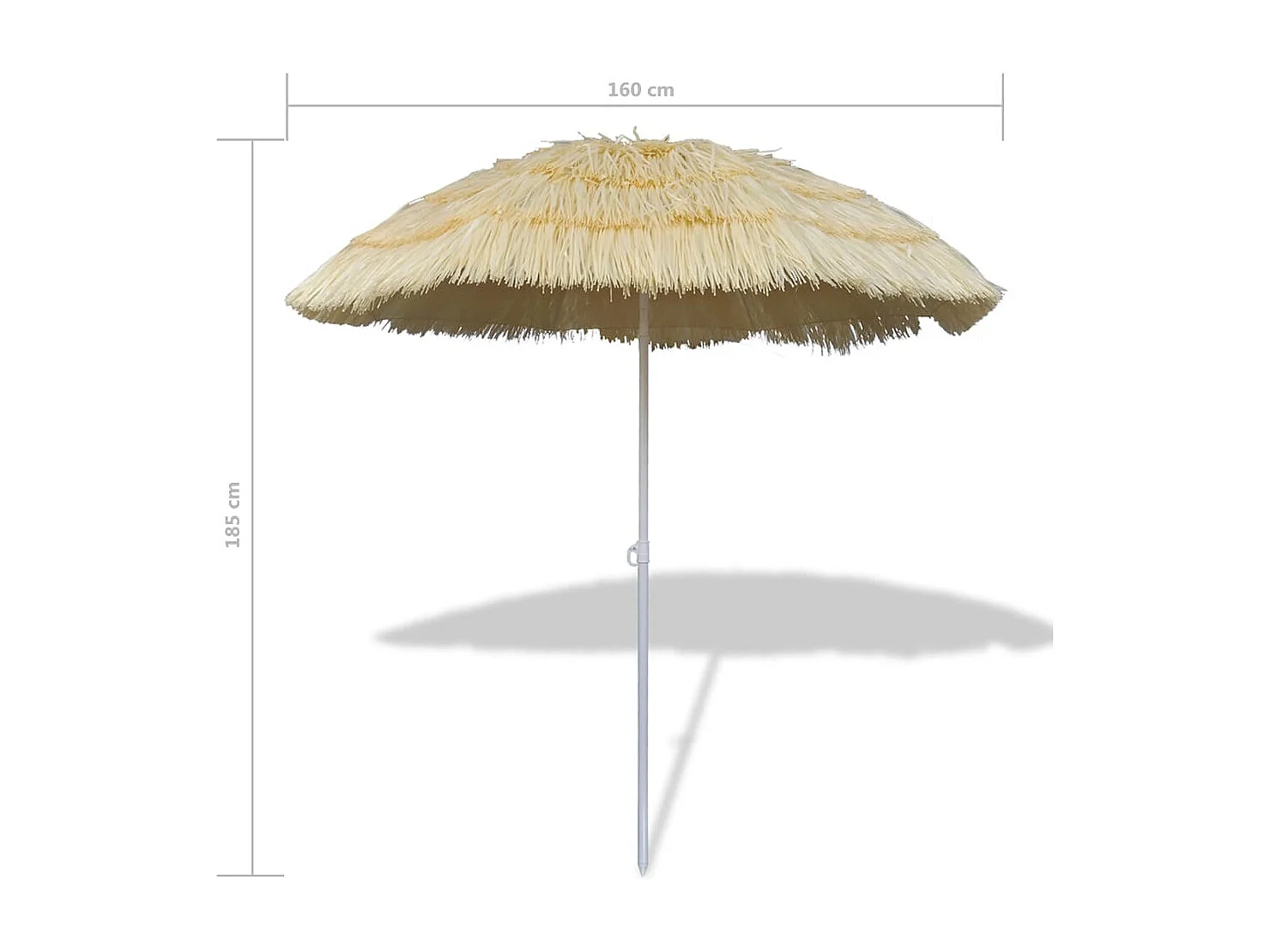 Kippbarer Strandschirm im Hawaii-Stil