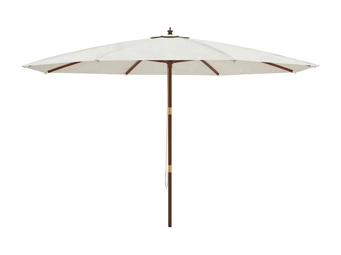 Parasol de jardin avec mât en bois sable 400x273 cm