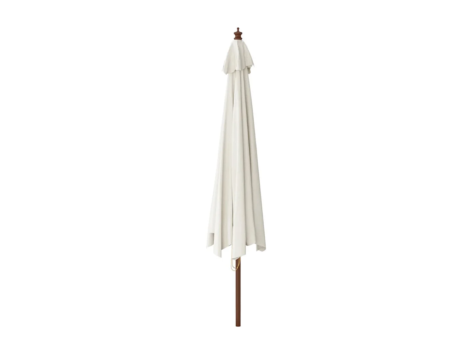 Parasol de jardin avec mât en bois sable 400x273 cm