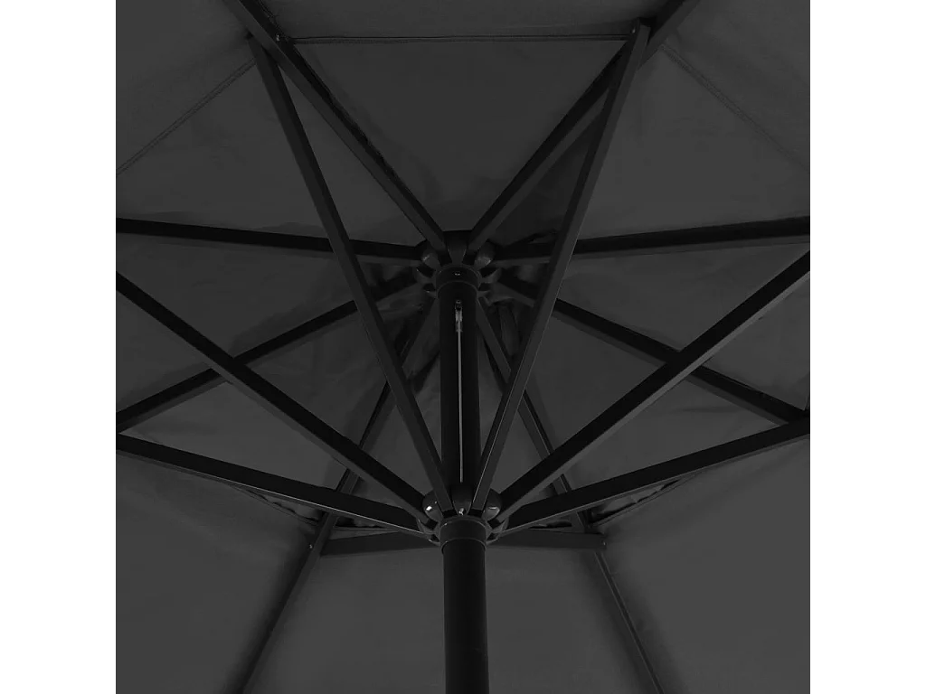 Parasol d'extérieur avec mât en aluminium 500 cm anthracite