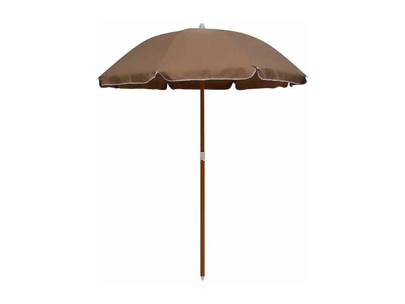 Guarda-sol com poste de aço 180 cm Taupe