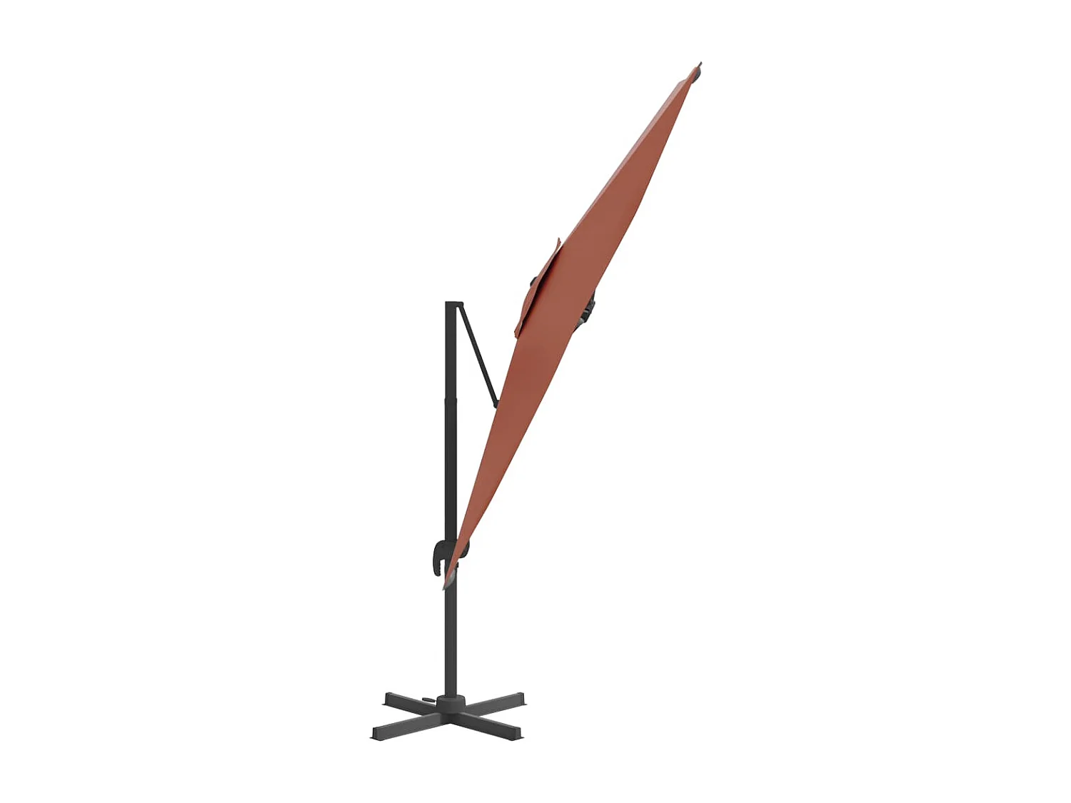 Parasol déporté avec mât en aluminium Terre cuite 300x300 cm