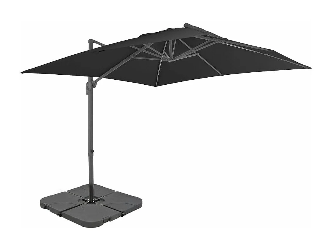 Parasol avec base portable Anthracite