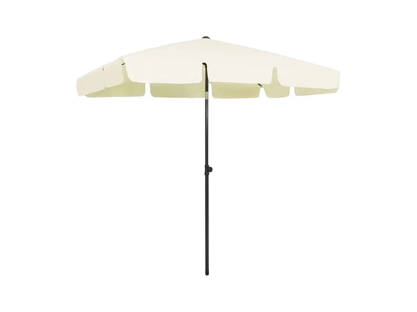 Parasol de plage jaune sable 200x125 cm