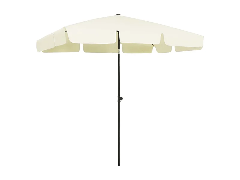 Parasol de plage jaune sable 200x125 cm