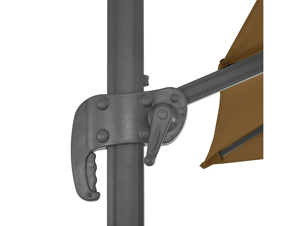 Parasol avec base portable Taupe