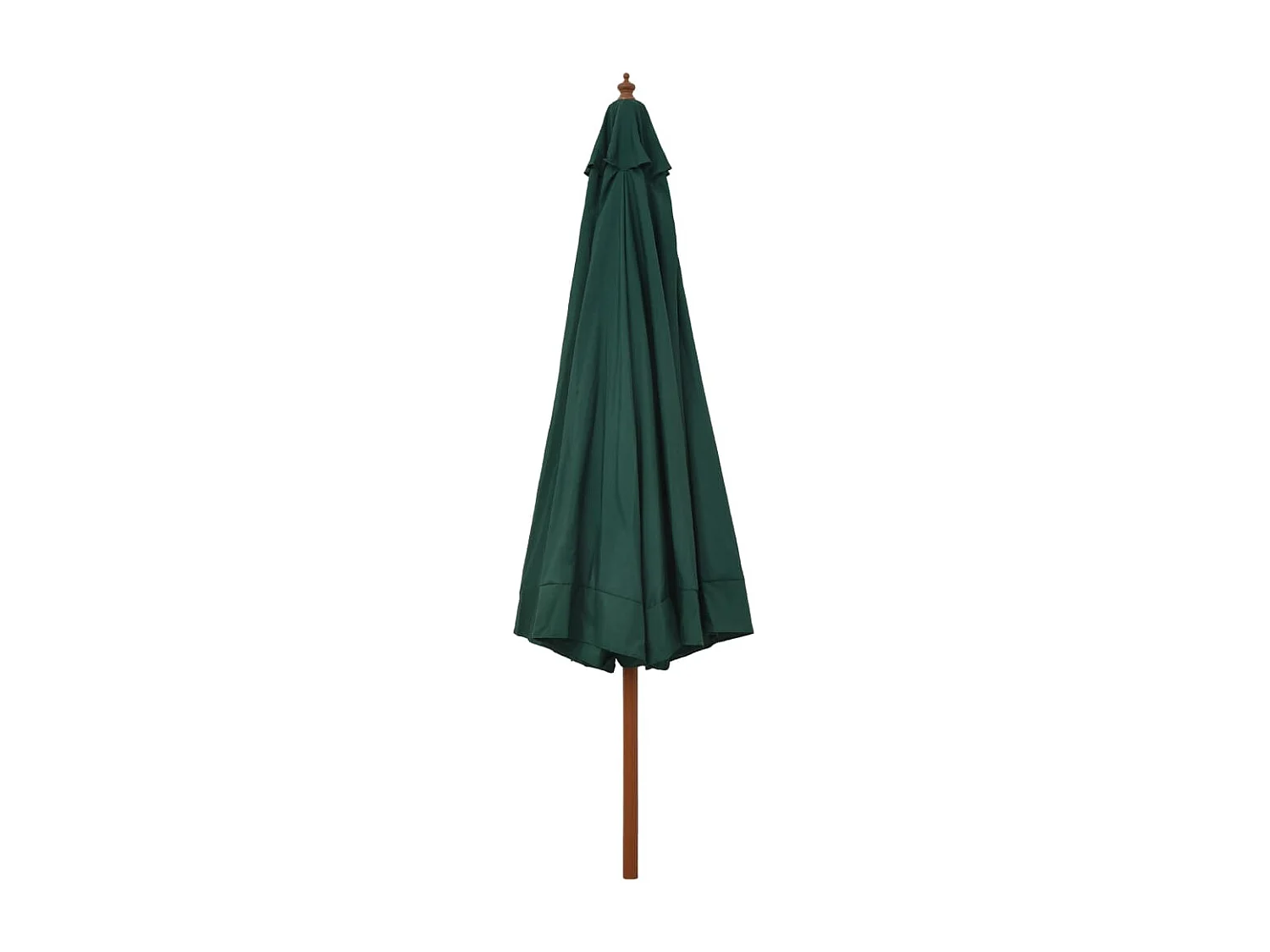 Parasol avec mât en bois 330 cm Vert