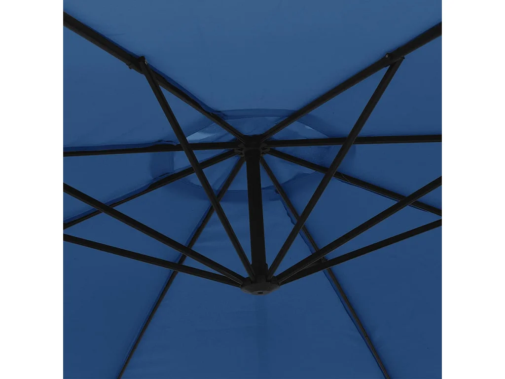 Offset-Sonnenschirm mit Aluminiummast 350 cm Blau