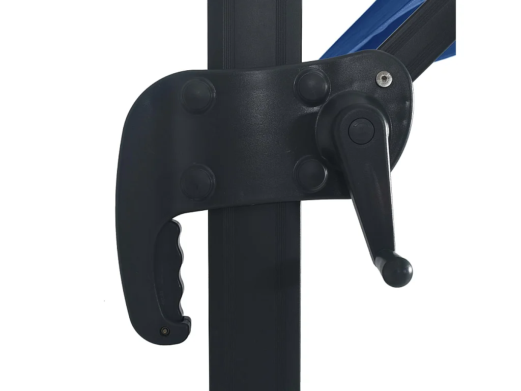 Parasol déporté avec lumières LED Aluminium 400x300cm Bleu azur