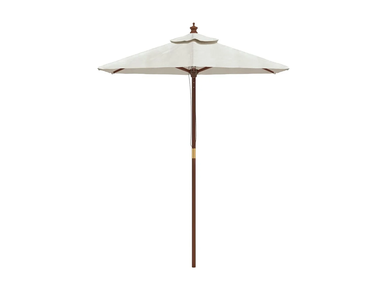 Tuinparasol met zandhouten paal 196x231 cm