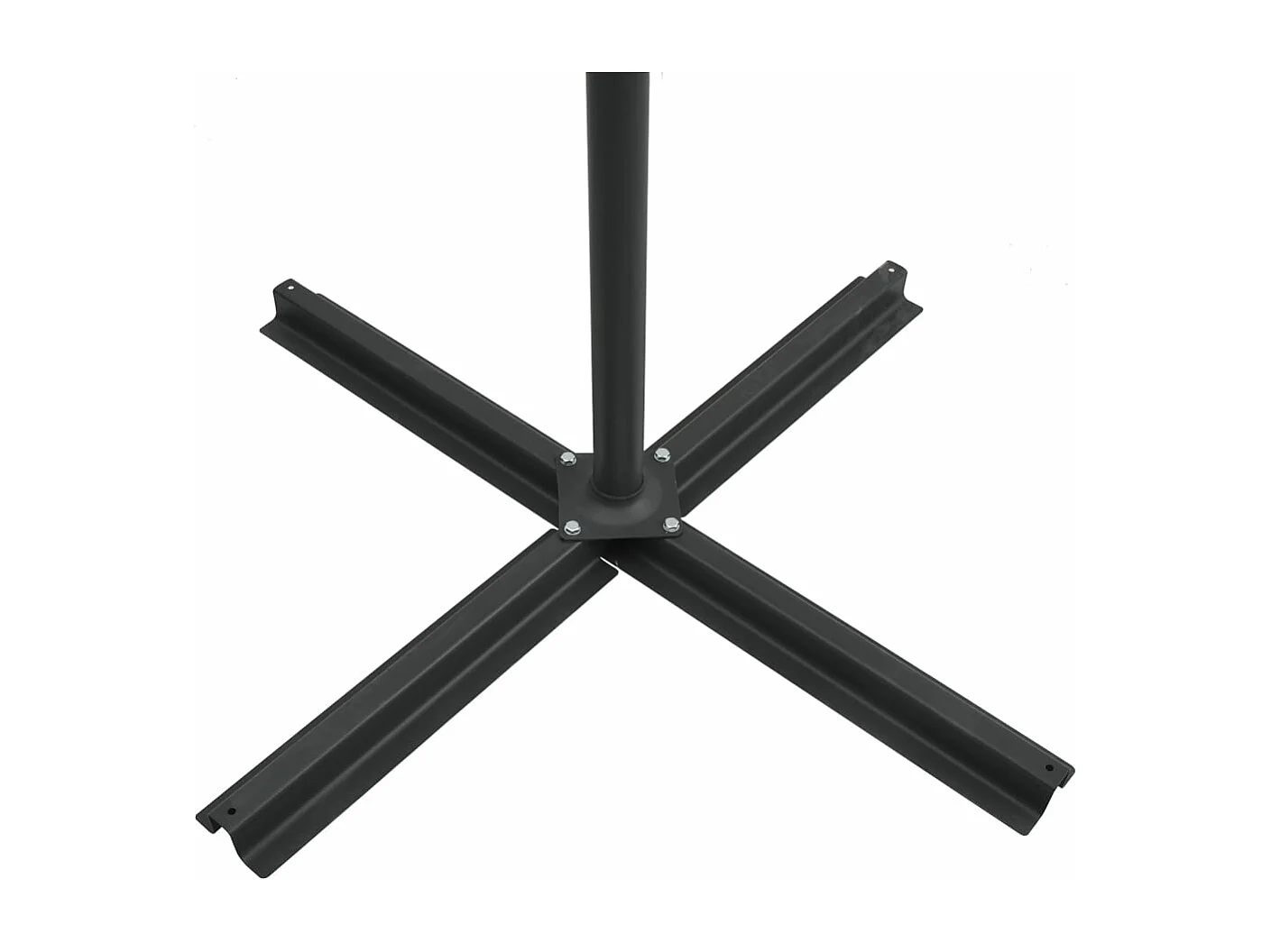 Offsetparasol met LED en stalen paal 250x250 cm Zand