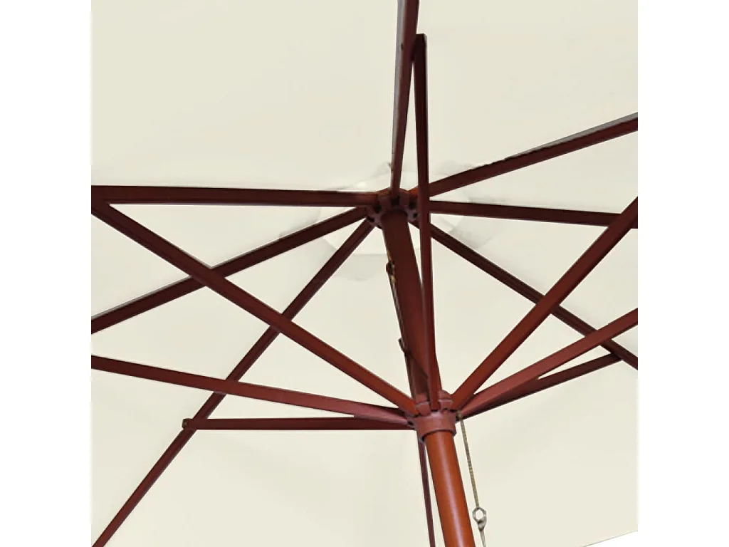 Guarda-sol 300x258 cm branco areia