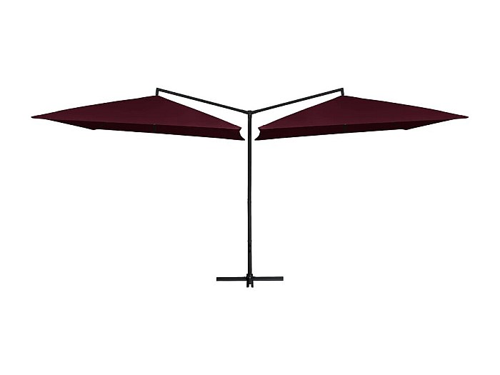 Ombrellone Doppio Da Giardino Alu Twin 460x270 Cm – Struttura In Alluminio, Telo In Poliestere Idrorepellente UV, Colore Bordeaux