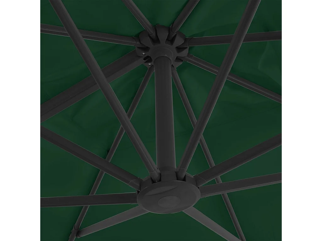 Offsetparasol met aluminium paal 400x300 cm groen