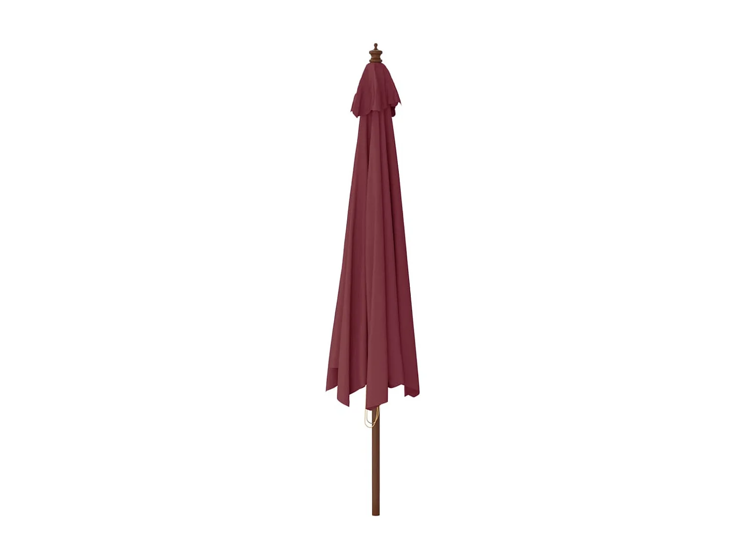 Parasol de jardin avec mât en bois rouge bordeaux 400x273 cm