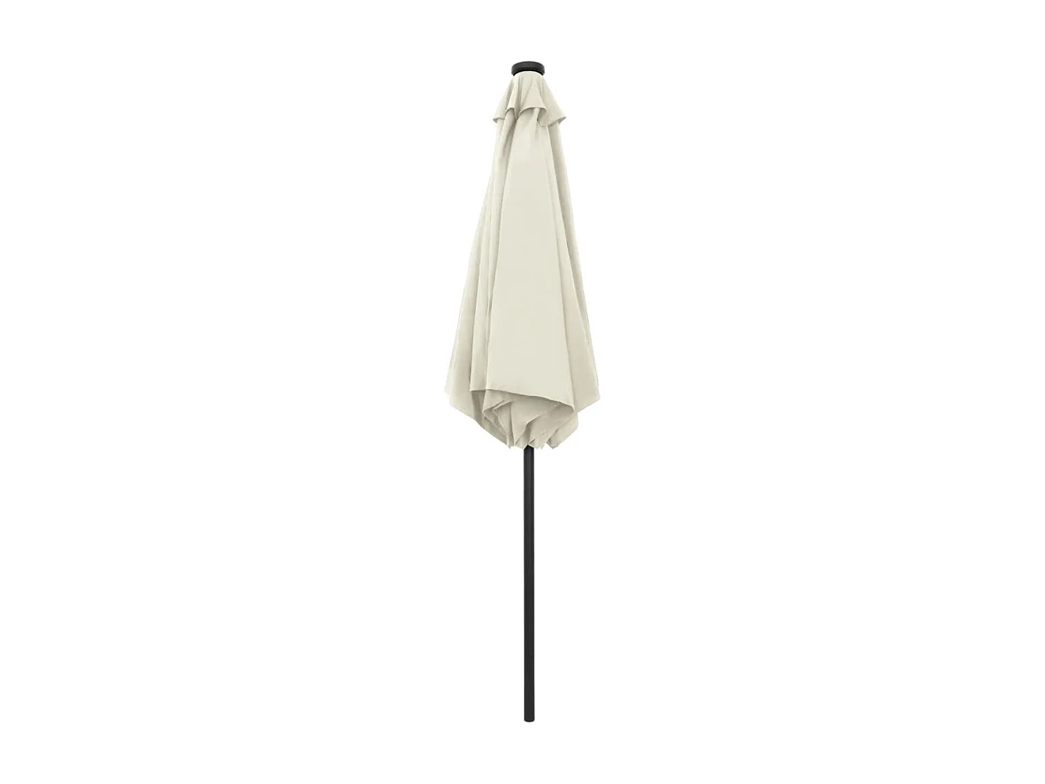 Sonnenschirm mit LED und Aluminiummast 270 cm Sandweiß