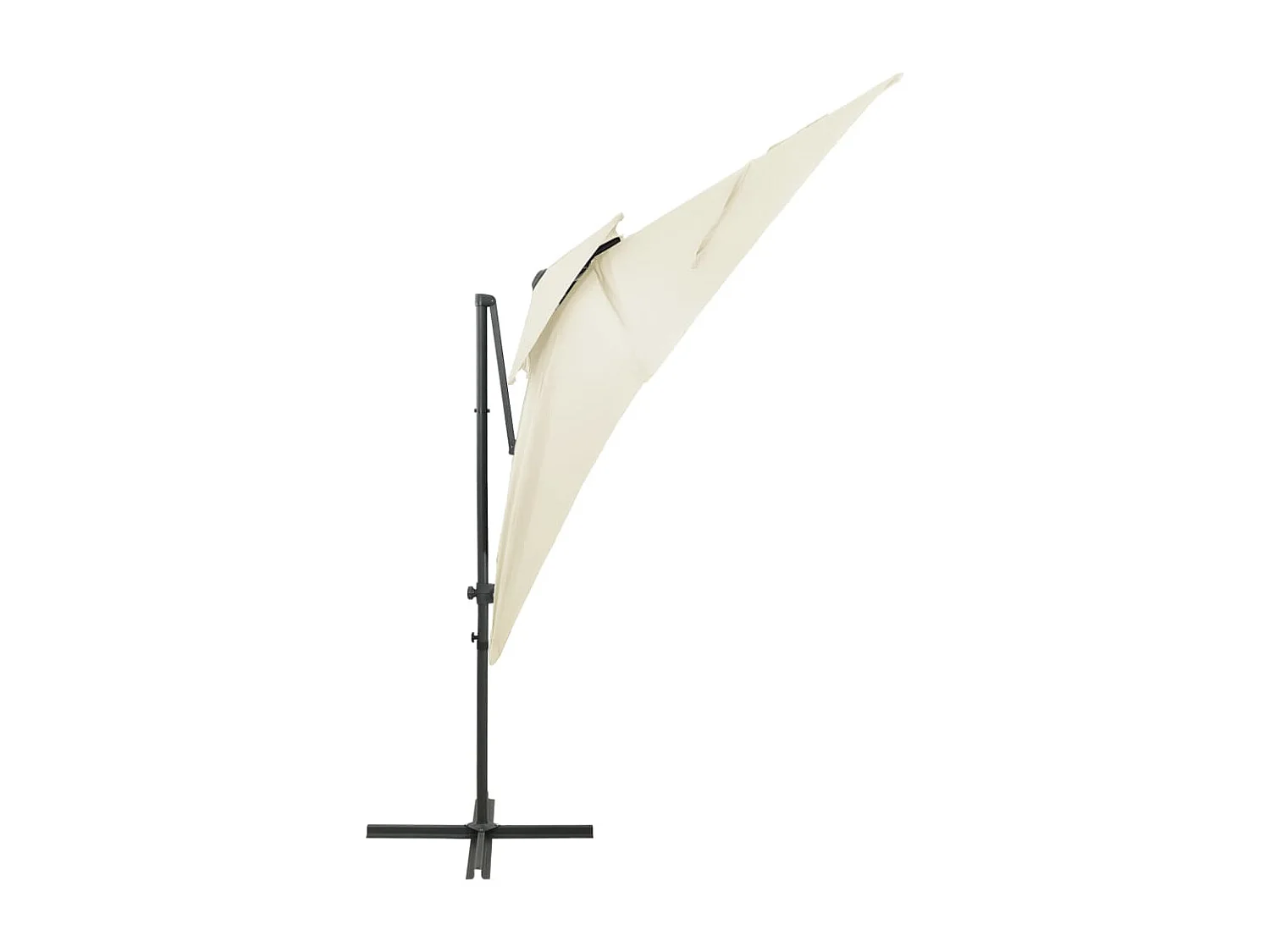 Parasol déporté à double toit Sable 250x250 cm