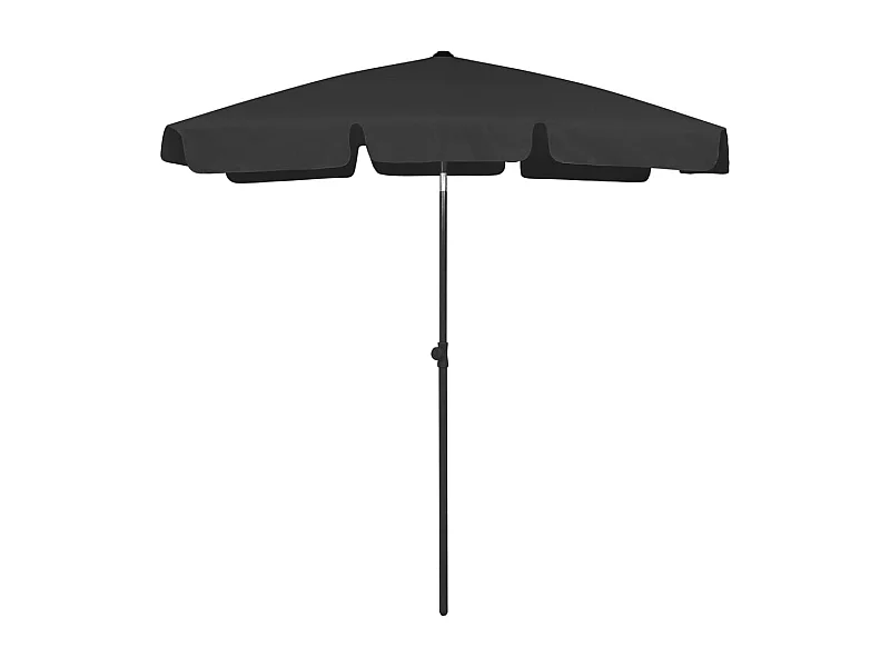 Schwarzer Sonnenschirm 180x120 cm