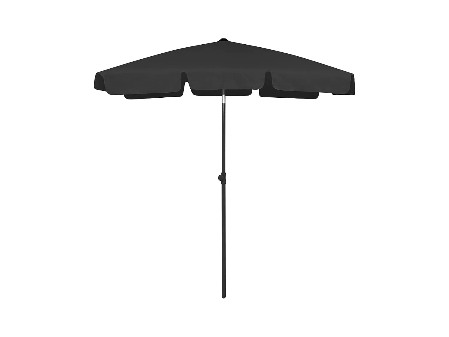 Ombrellone da spiaggia nero 180x120 cm