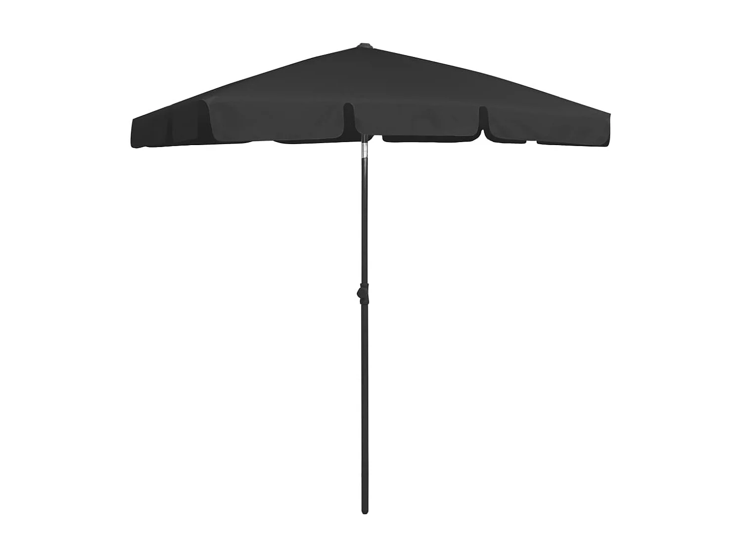 Ombrellone da spiaggia nero 180x120 cm