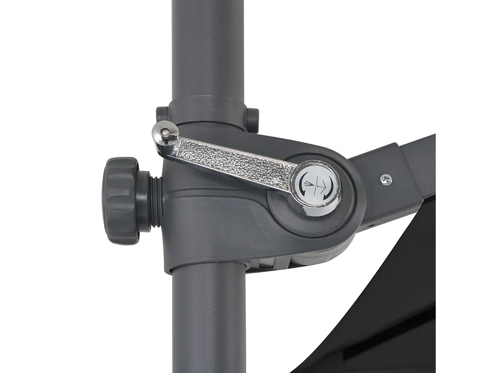 Guarda-sol cantilever com poste de aço 250x250 cm Antracite