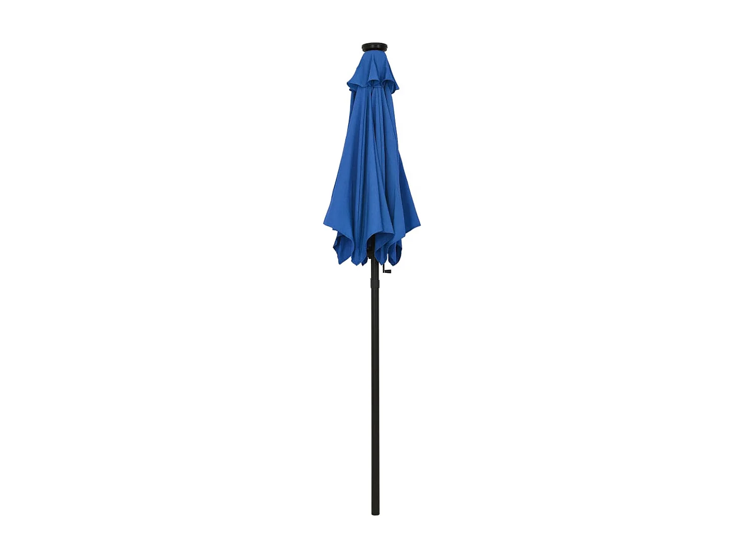 Parasol avec lumières LED Bleu azuré 200x211 cm Aluminium